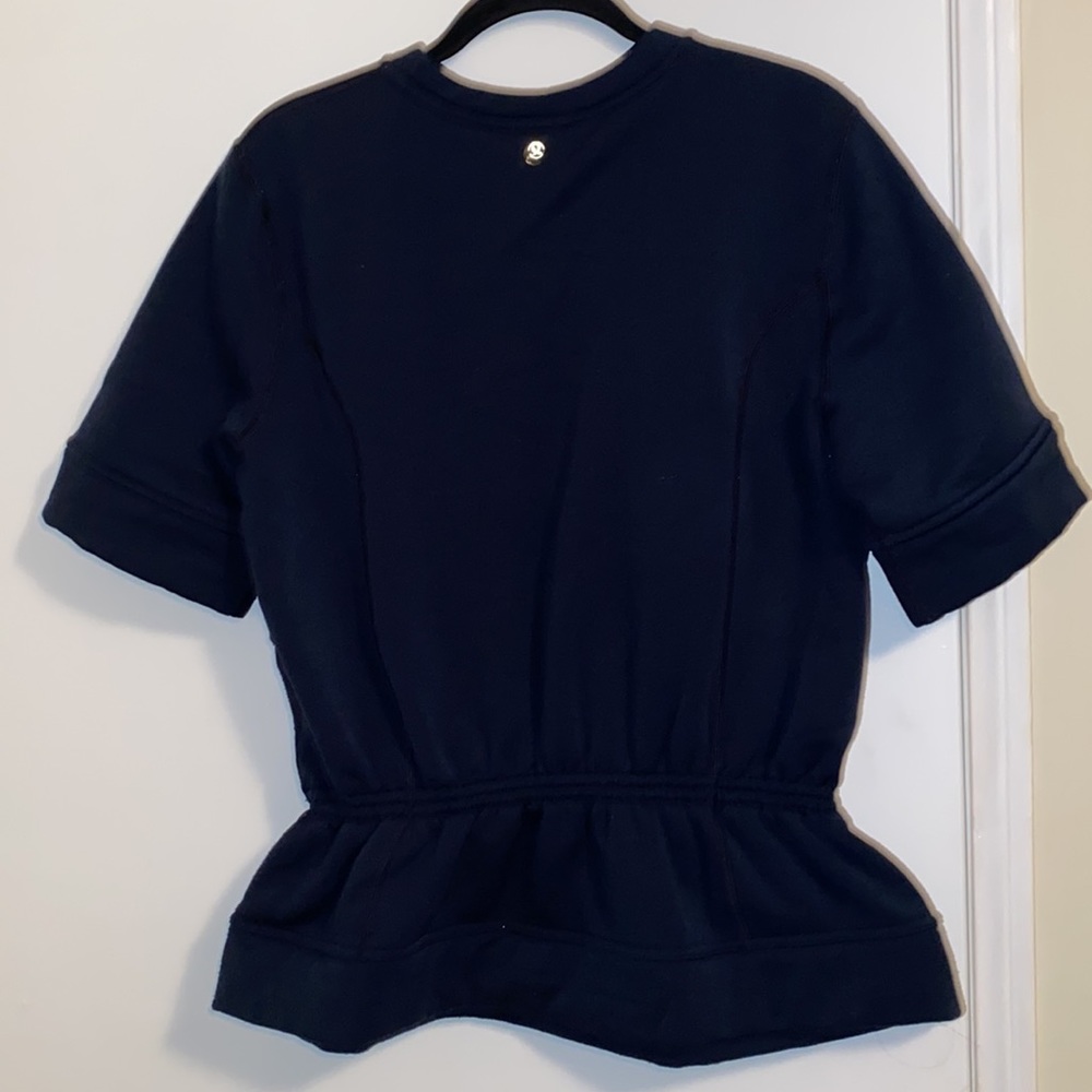 Lululemon Peplum Pullover Top in Inkwell Navy - Picture 6 of 9